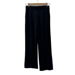 Max Studio Easy Wide Leg Black Pull on Stretch Yoga Dress Pants Women XS